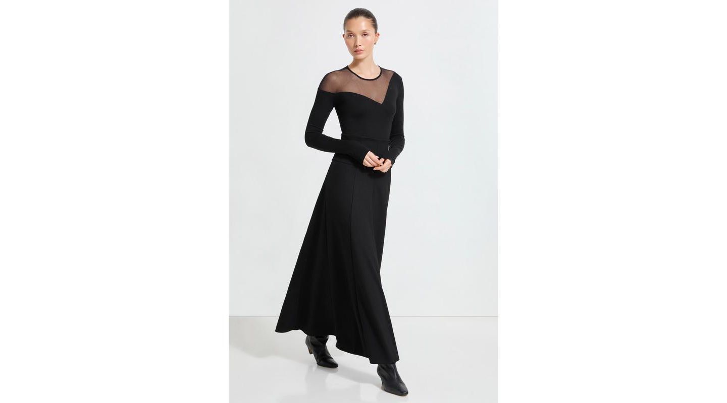 Женская юбка Marcella India Wide-Waistband Sculpted Fitted Pencil, цвет: Чёрный — фото 5