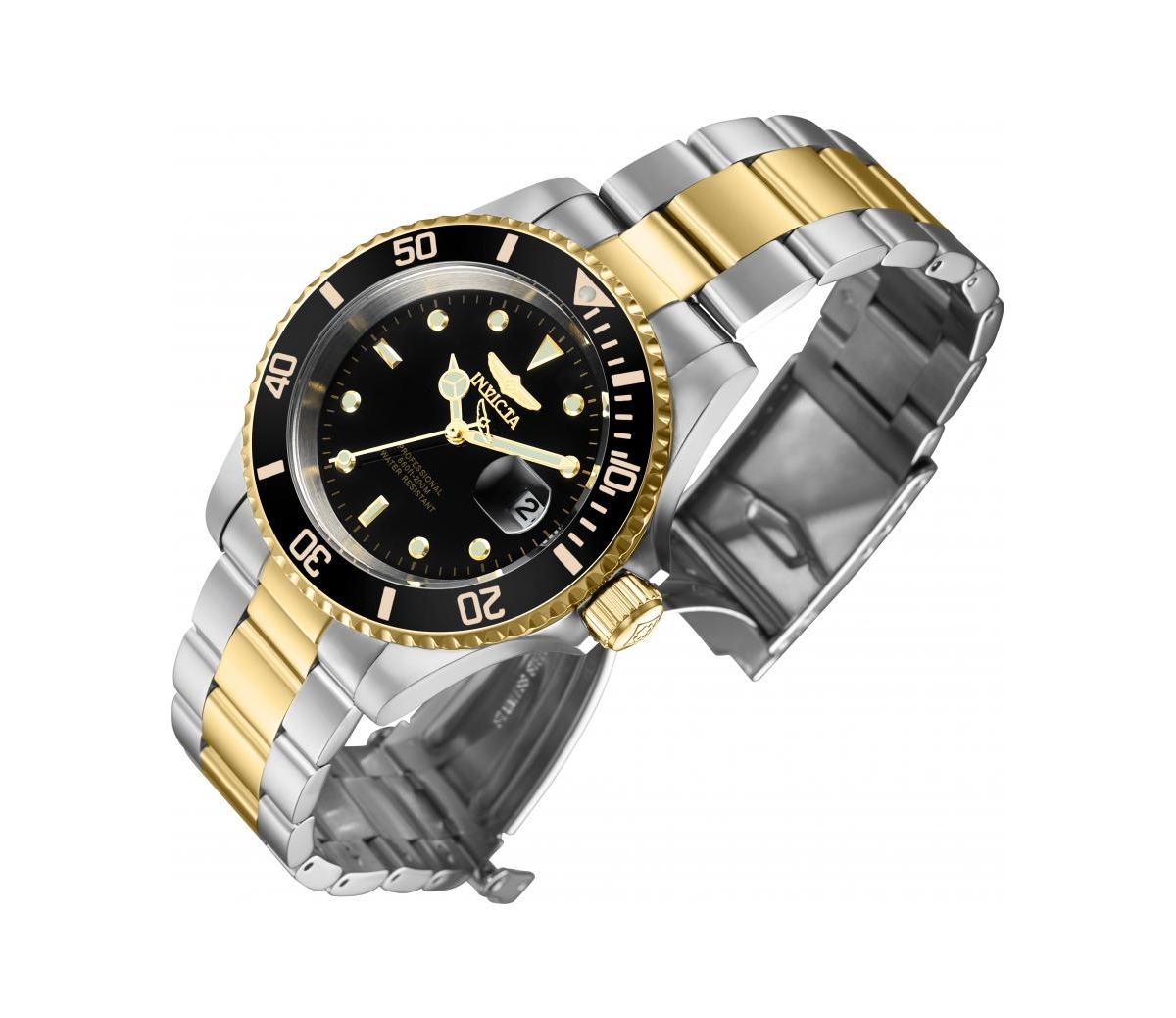 Invicta Men's 26973 Pro Diver Quartz 3 Hand Black Dial Watch