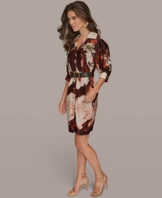 Women's Floral Belted Dress
