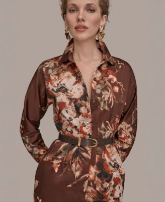 Women's Floral Belted Dress