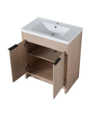 30" Soft-Close Doors Freestanding Vanity with Resin Sink