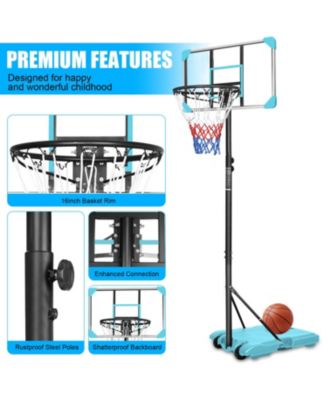 AOKUNG Adjustable Portable Basketball Hoop