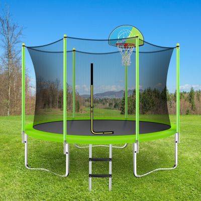 Streamdale 10ft Outdoor Trampoline with Safety Enclosure