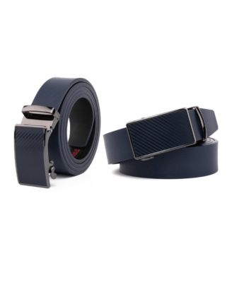 Men's Sliding Buckle Adjustable Leather Ratchet Belt