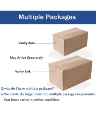 Dual-Purpose Bathroom Vanity Wall or Floor Mount with Shelf