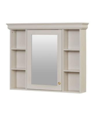 Streamdale 35" Blue Wall-Mounted Bathroom Cabinet with Mirror