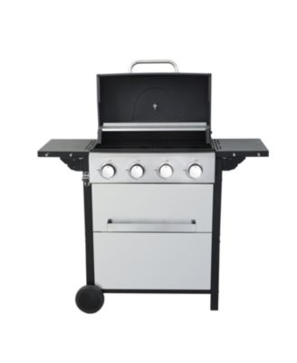 Streamdale 4-Burner Propane BBQ Grill, Foldable Table, Basket, Stainless Steel