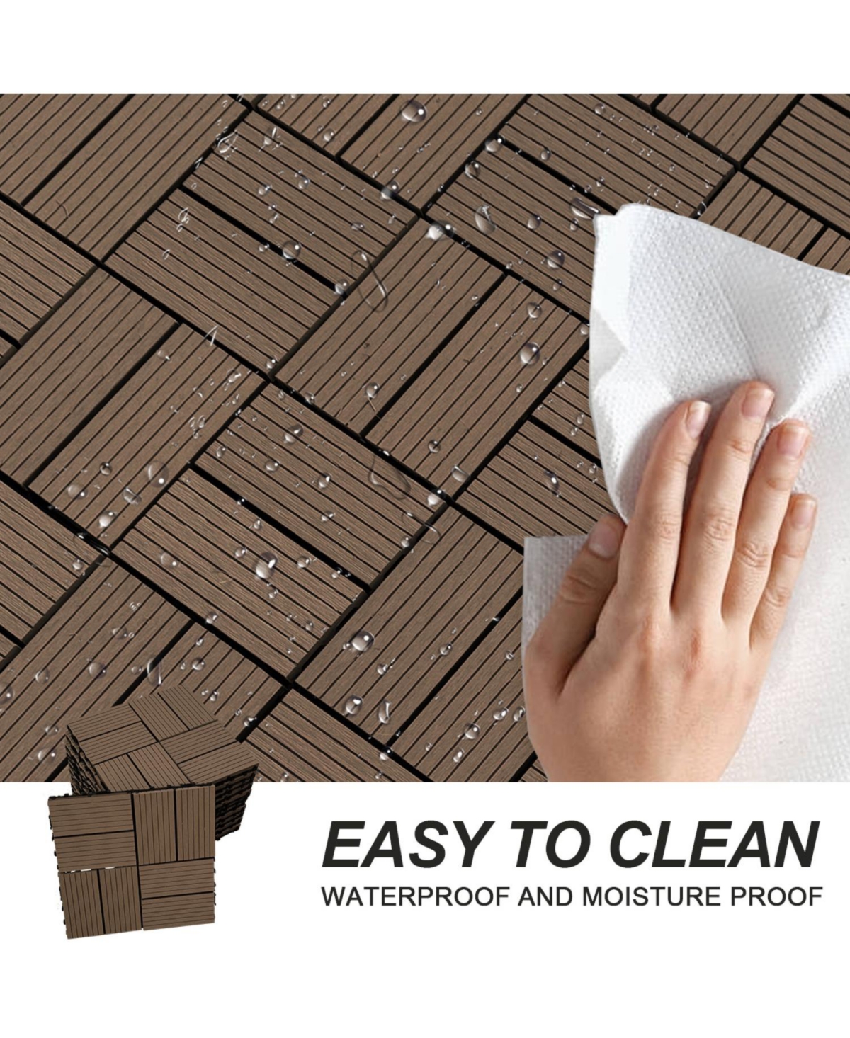 Streamdale Wood-Plastic Composite Deck Tiles (20pcs)