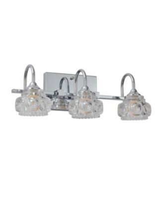 Streamdale Brushed Nickel Finish Vintage Crystal Vanity Light - Elegant 3-Light Bathroom Mirror Fixture with Clear Glass Shades