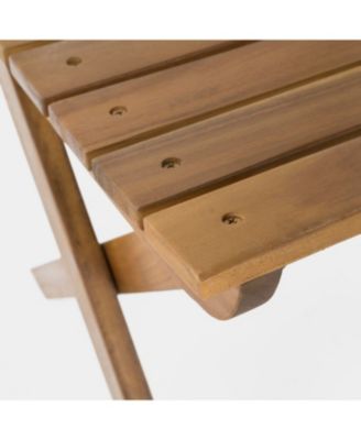 Outdoor Acacia Wood Folding Dining Chair (Set of 2) Natural