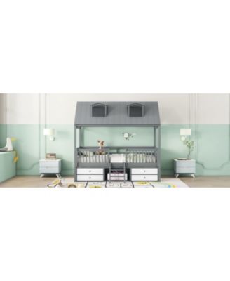 Twin Size Wood Bed House Bed Frame