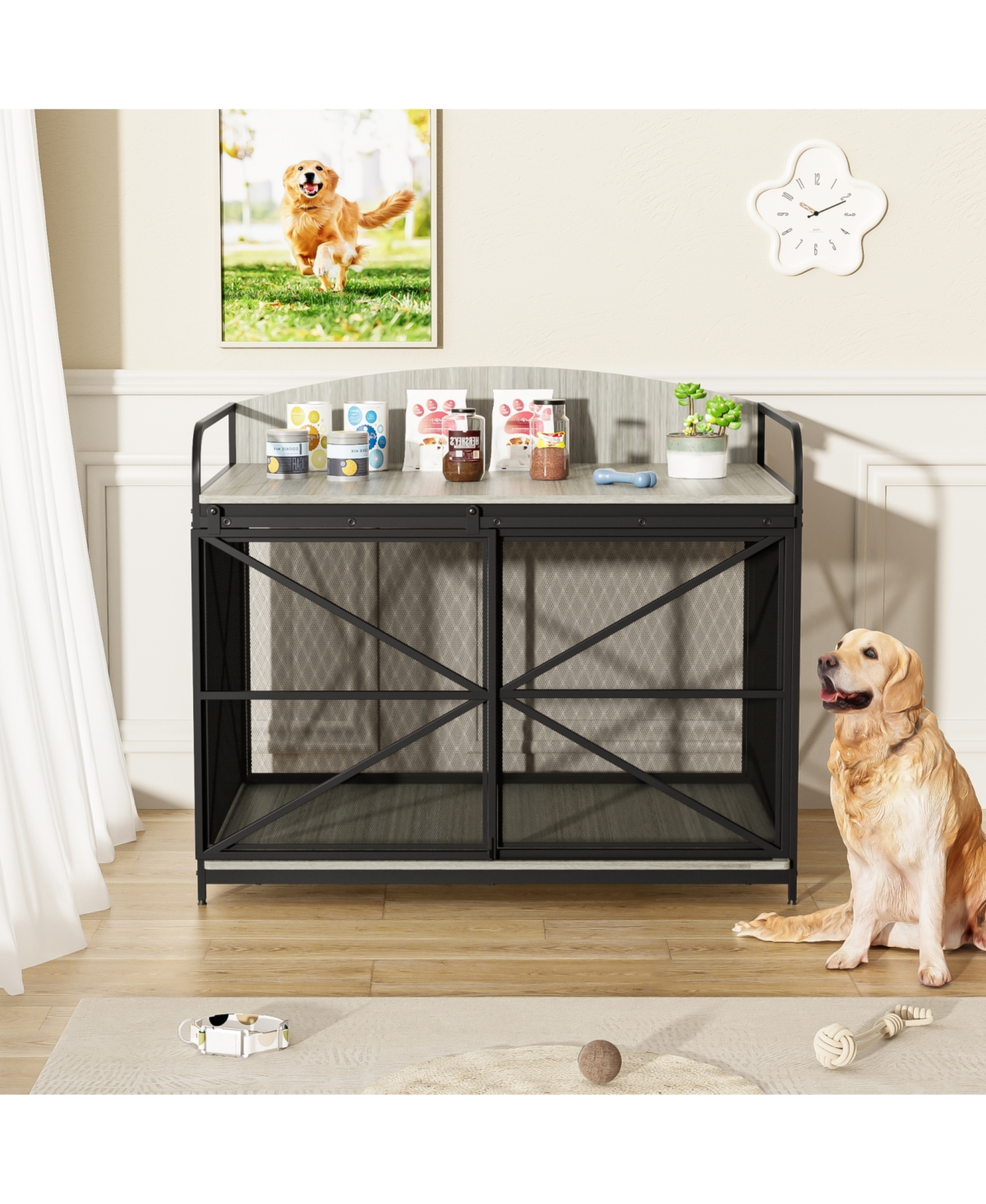Streamdale Furniture Dog Crate Furniture - Farmhouse End Table