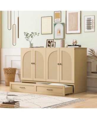 Full Size Murphy Bed with Large Drawers