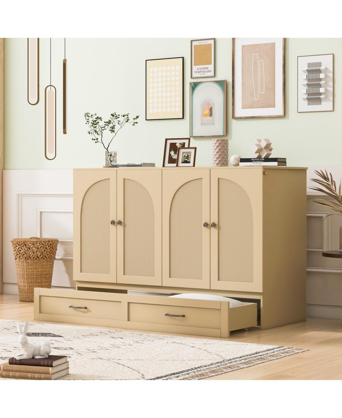 Streamdale Furniture Full Size Murphy Bed with Large Drawers
