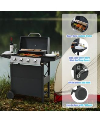 Propane 4-Burner BBQ Grill Stainless Steel 34 000 BTU