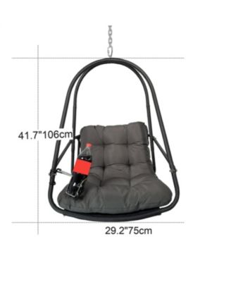 Wicker Egg Chair with Stand & Cushion