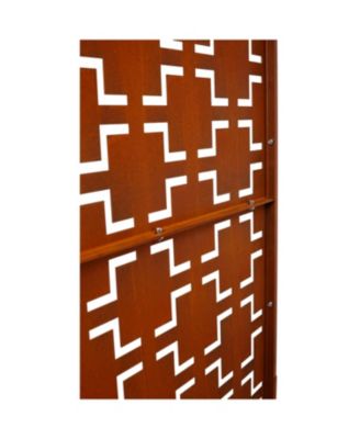 Metal Privacy Screen 76"x48" Rusty