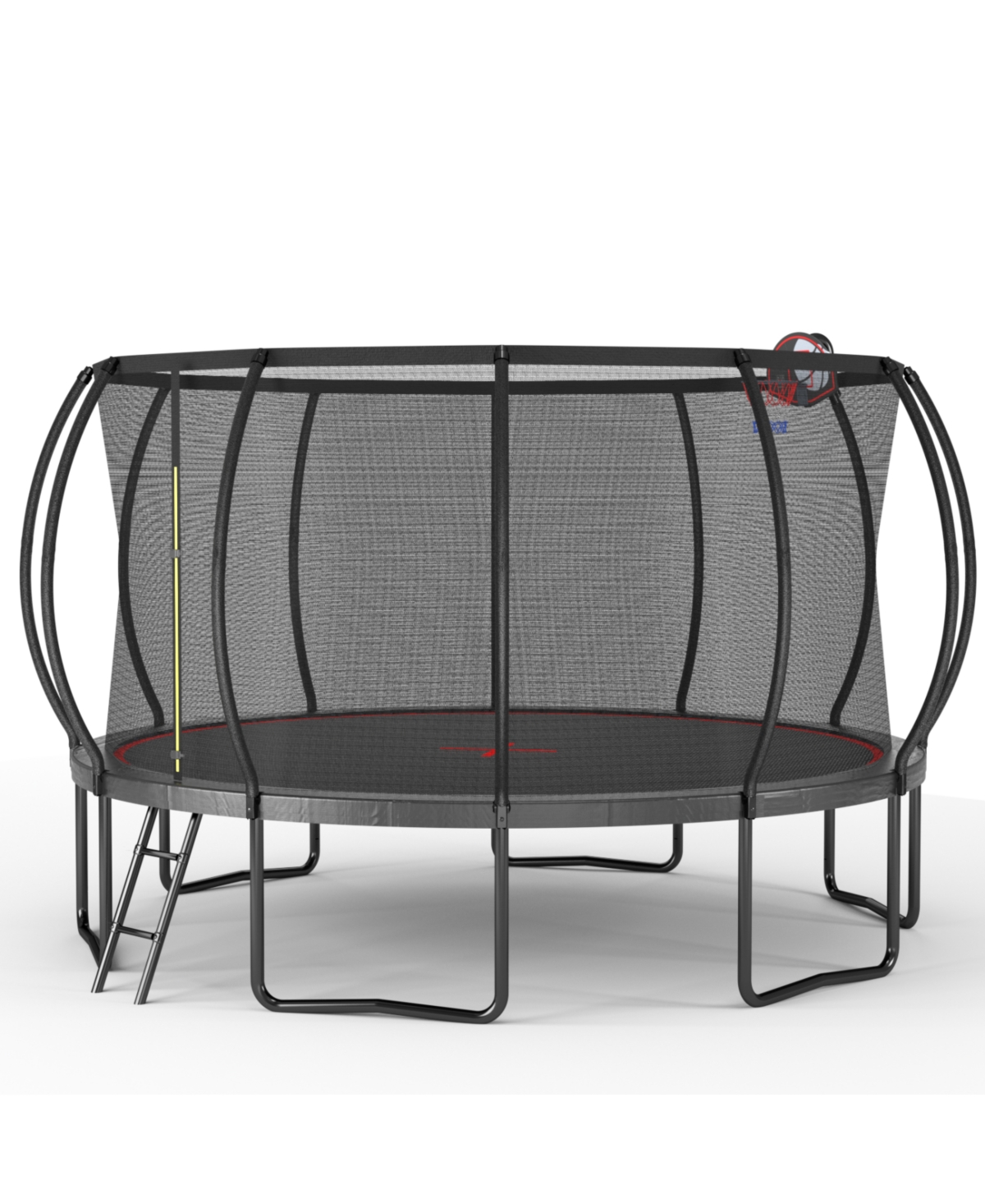 Streamdale Furniture 14FT trampoline Pumpkin- Black Red- fframe height 90cm