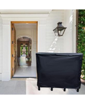 4.1ft Heavy Duty Firewood Rack - Matte Black