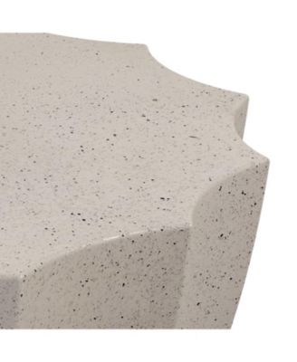 35" Modern Waterproof MgO Cement Coffee Table - Indoor/Outdoor (White)