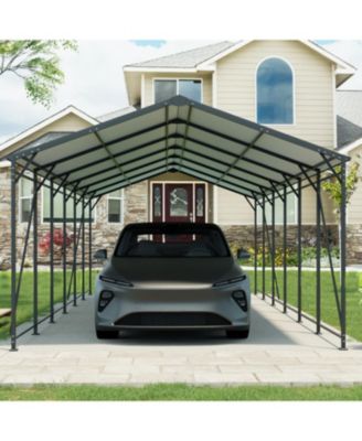 Streamdale 12x32 FT Heavy Duty Galvanized Steel Carport Garage