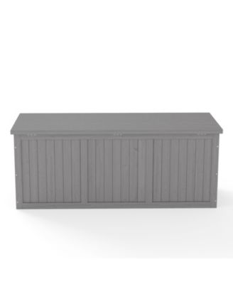 Streamdale 112 Gallon Wooden Deck Box - Outdoor Storage, Seat & Table Top