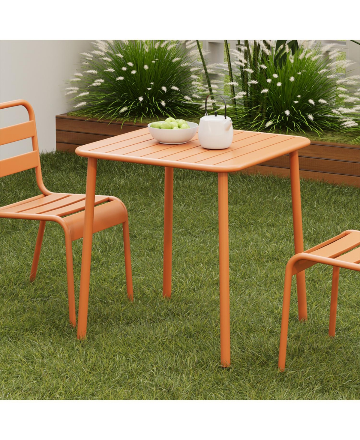 Streamdale Furniture Sera Red Square Outdoor Table