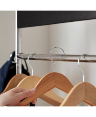 Leon Black Clothes & Hat Rack - Retro Bedroom Storage