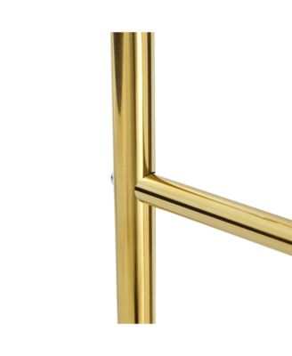 70" Industrial Coat Rack - Wood & Steel, Double Hanger, Storage