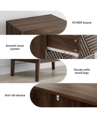 Modern 4-Drawer Dresser - Walnut