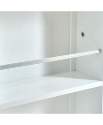 White Kitchen Pantry Cabinet with Adjustable Shelves