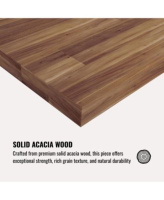 Acacia Wood Garment Rack w/ Shelves, Drawers & Hooks