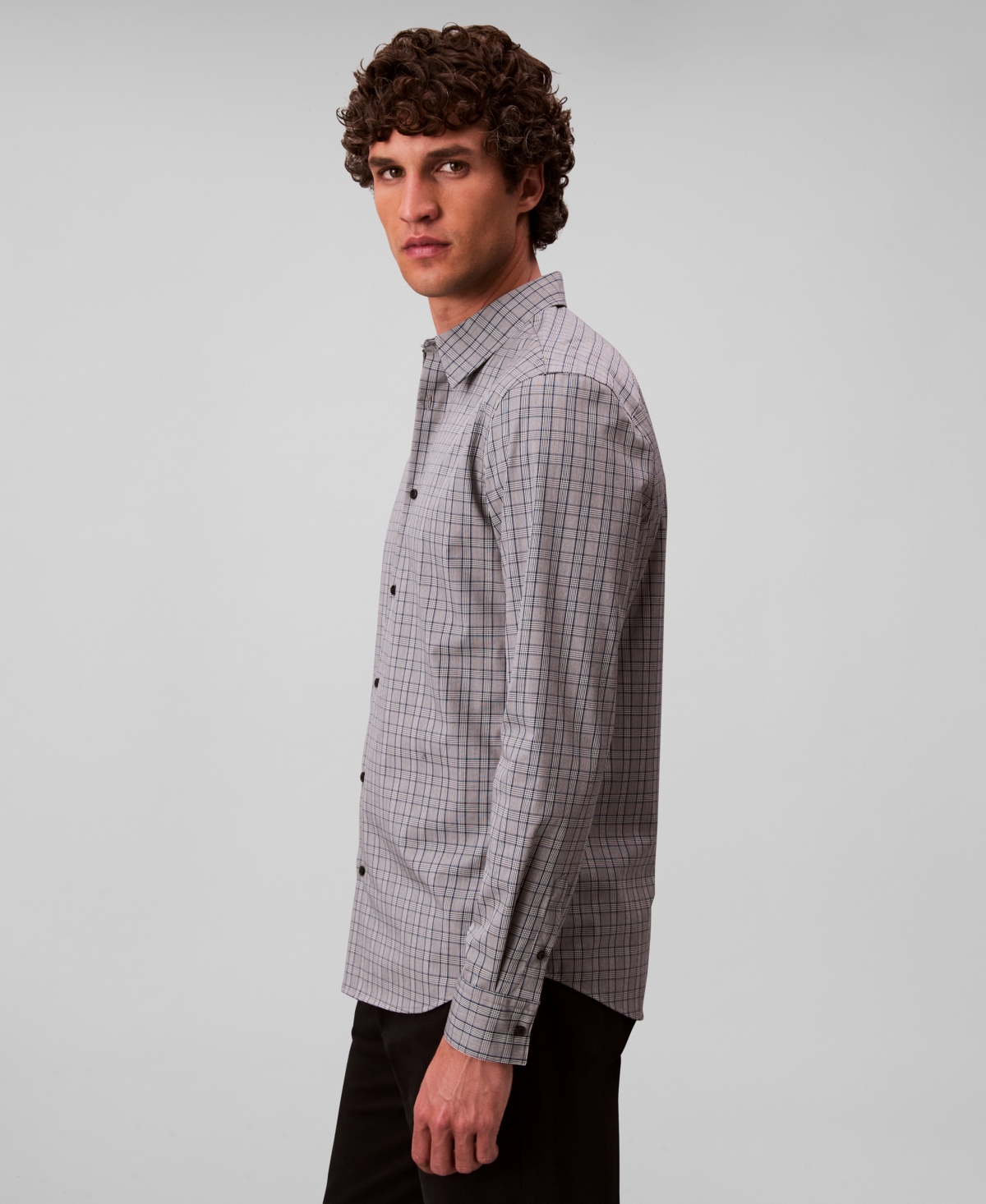 Calvin Klein Men's Long Sleeve Plaid Shirt