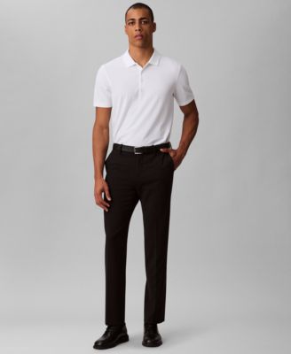 Men’s Short Sleeve Stretch Jacquard Polo Shirt