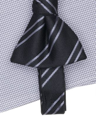 Men's Baltic Stripe Bow Tie with Pocket Square 2-Piece Set, Macy's Exclusive