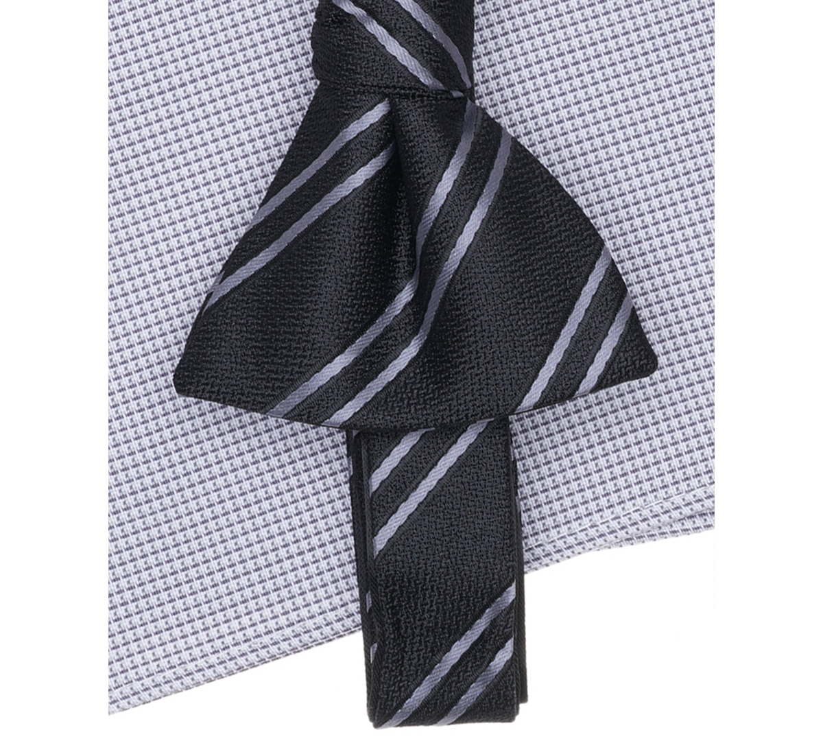 Bar Iii Men's Baltic Stripe Bow Tie with Pocket Square 2-Piece Set, Macy's Exclusive