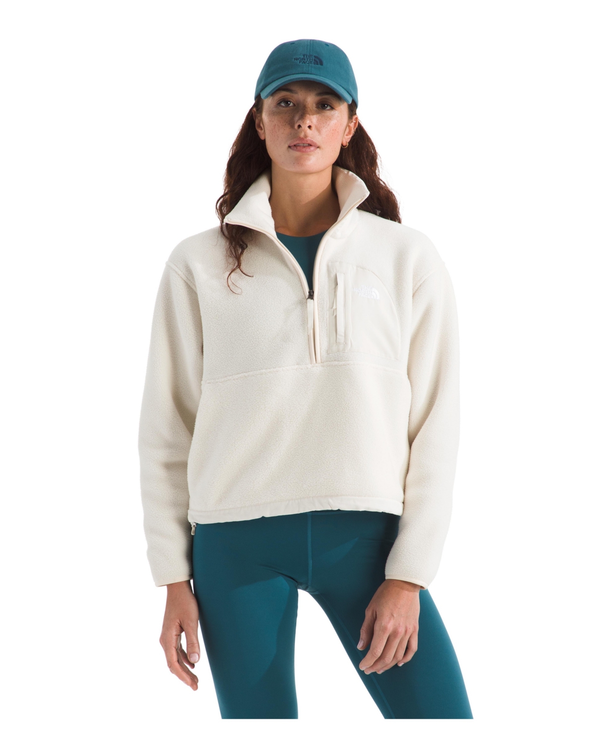 The North Face Women’s Yumiori Off Peak ½ Zip Fleece Jacket (Size: Small): White Dune