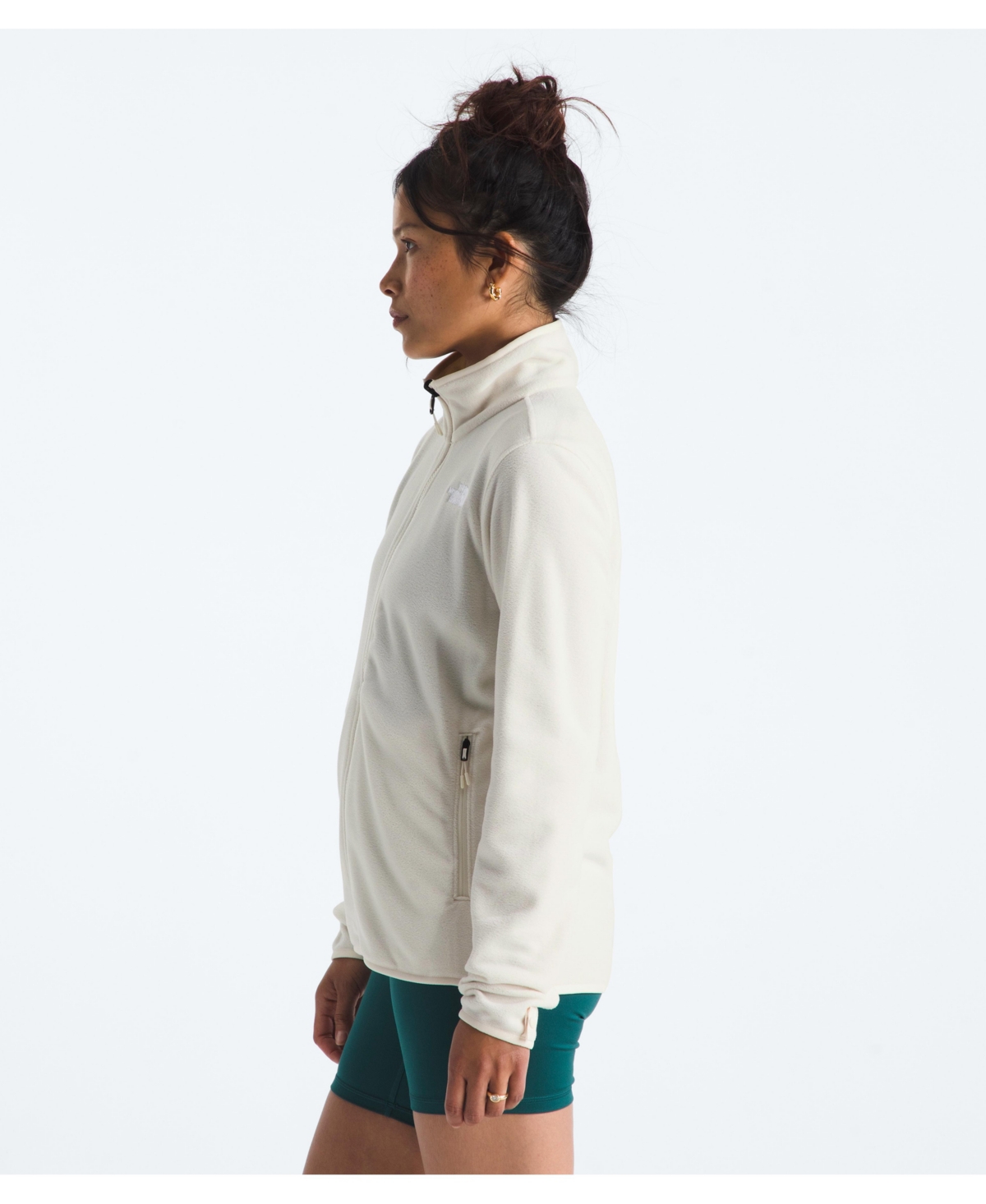 The North Face Women's Glacier Logo Detail Jacket In White
