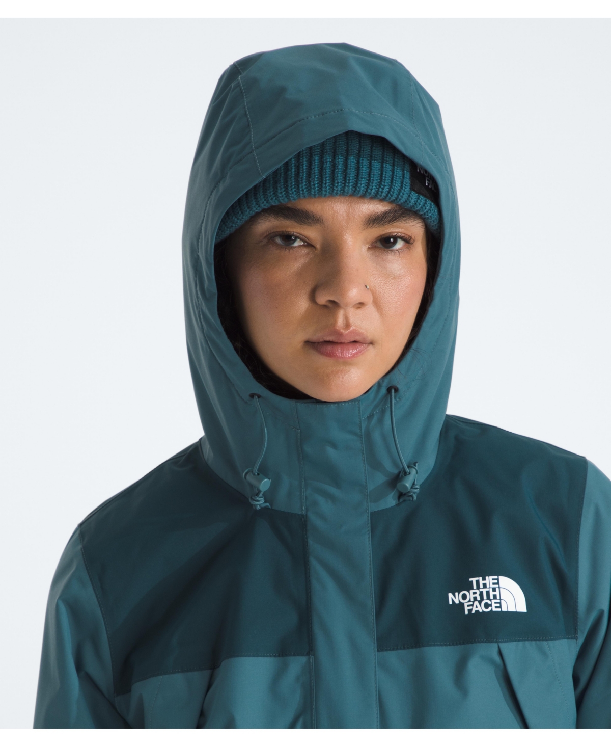 The North Face Antora Waterproof Hooded Rain Jacket In Green