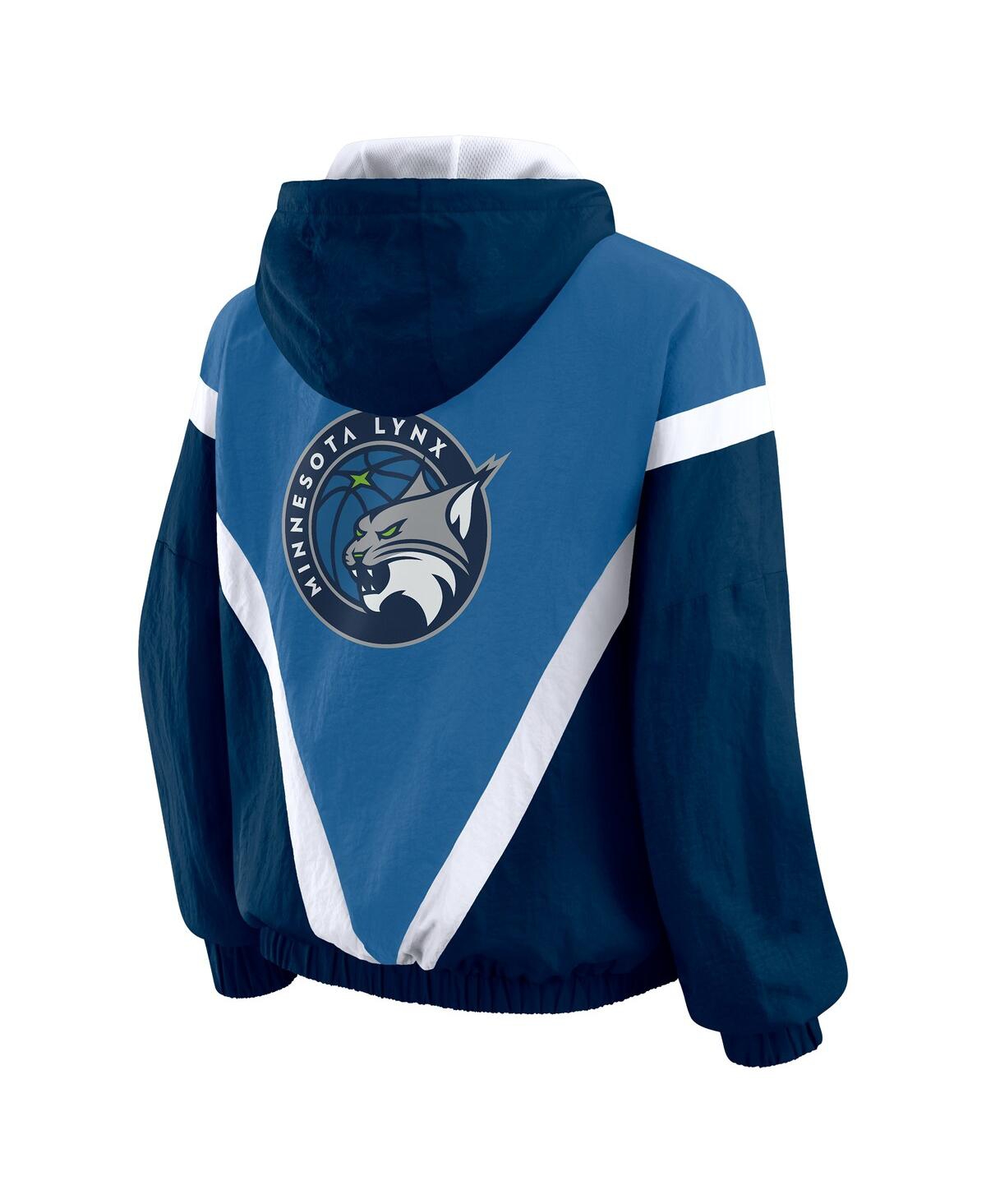 Wear By Erin Andrews Women's Navy/blue Minnesota Lynx Color Block Full-zip Windbreaker Jacket In Blue
