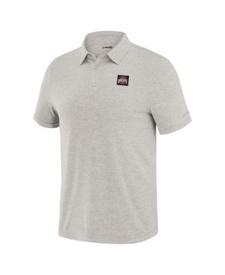 Men's White Ohio State Buckeyes Four Down Polo Shirt