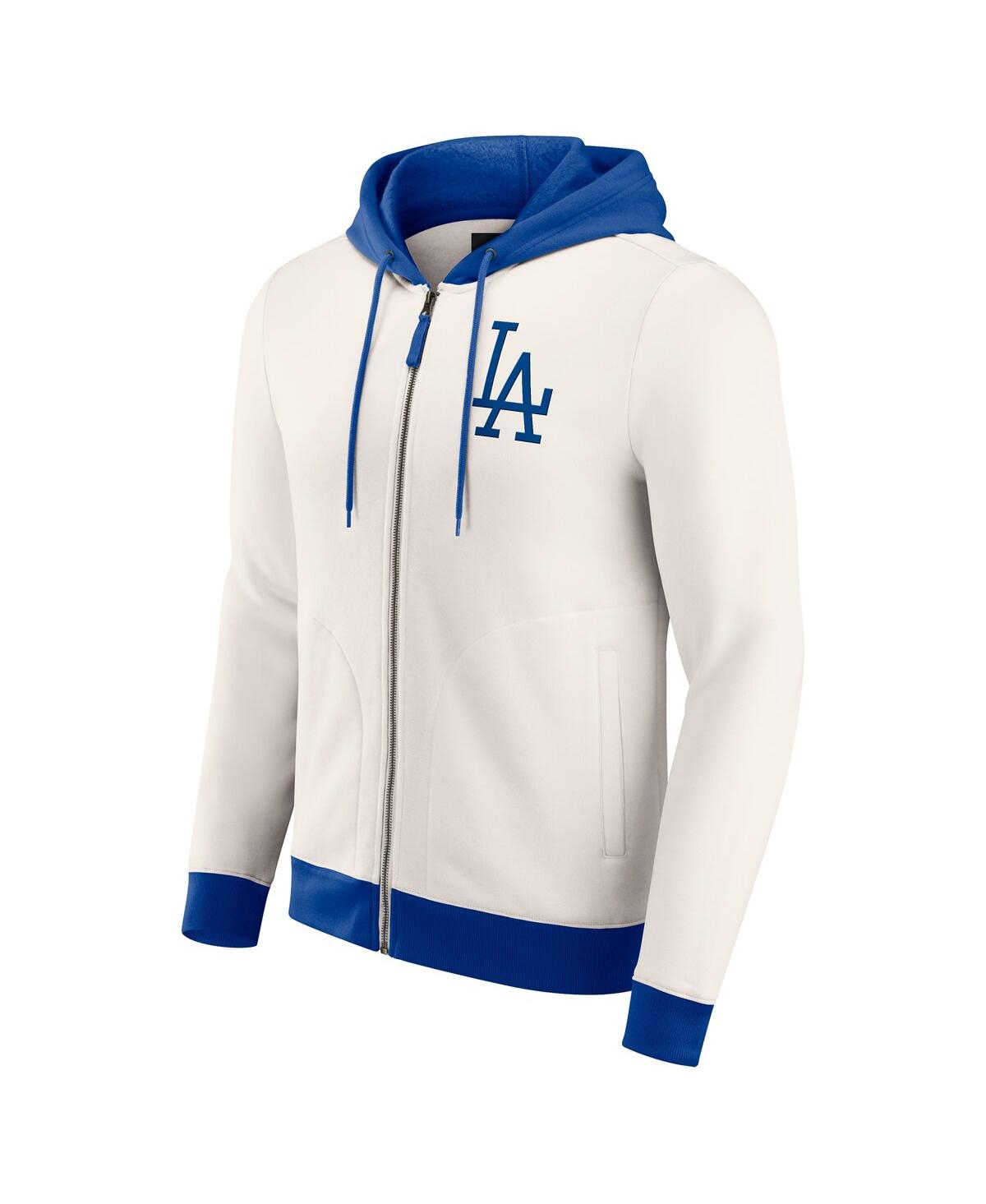 Fanatics Darius Rucker Collection By  Men's Cream Los Angeles Dodgers Polar Fleece Full-zip Hoodie In White
