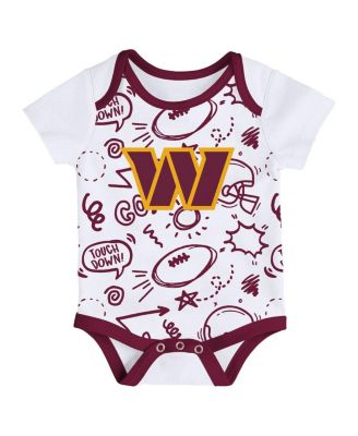 Infant 3-Piece Washington Commanders All Day Play Bodysuit Set