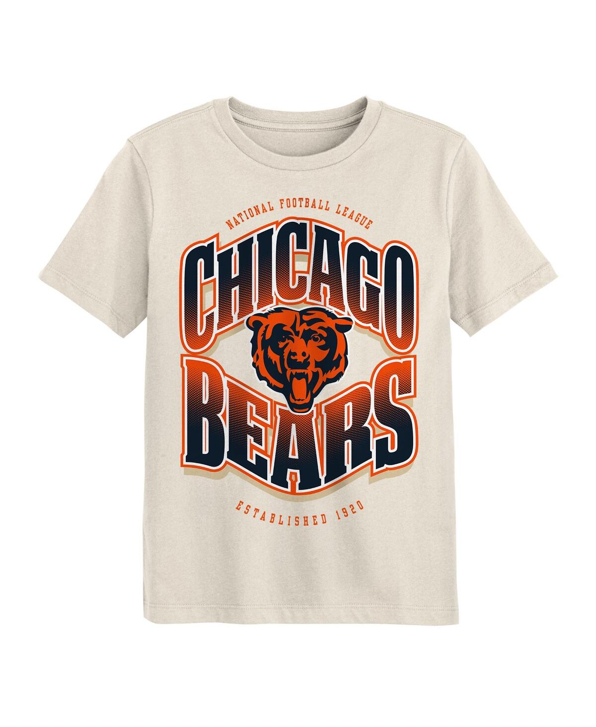 Outerstuff Big Boys and Girls Cream Chicago Bears Huddle T-Shirt