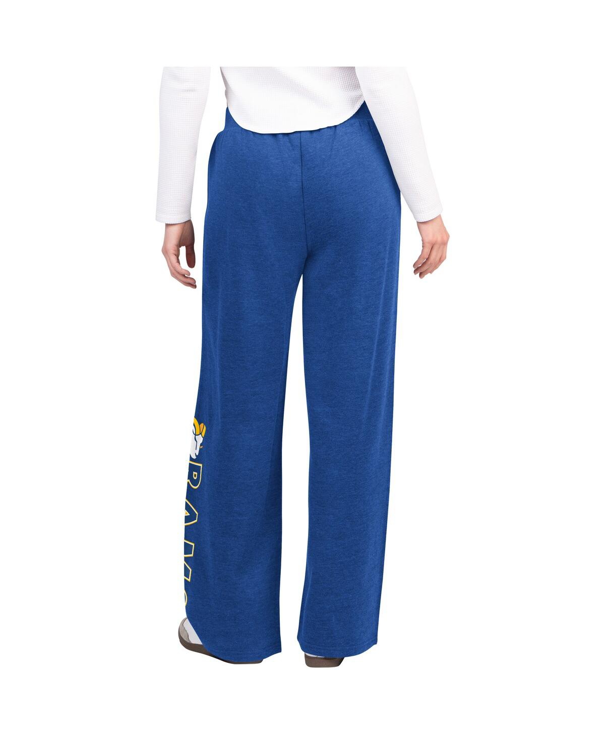 G-iii 4her By Carl Banks Women's Royal Los Angeles Rams Field Wide Leg Sweatpants In Blue