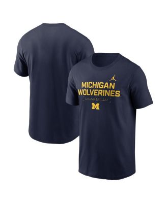 Jordan - Men's Navy Michigan Wolverines 2025 Courtside Basketball Performance T-shirt