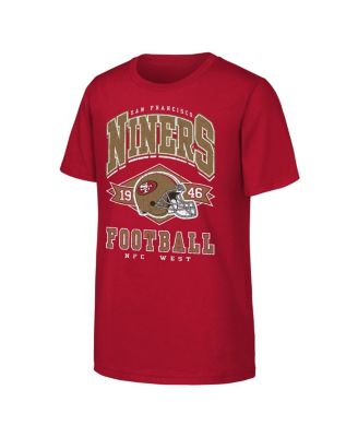 Outerstuff - Big Boys and Girls Scarlet San Francisco 49ers Kick Off T-Shirt