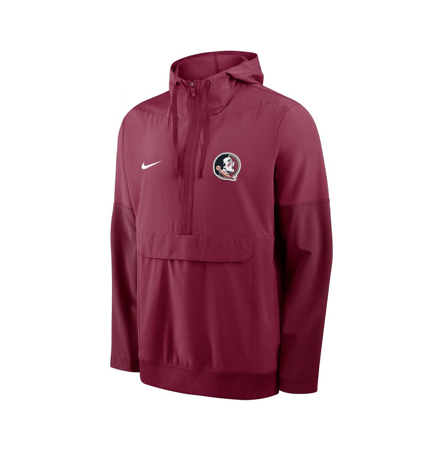 Мужская куртка Nike Garnet Florida State Seminoles Anorak Half-Zip Hoodie Jacket — фото 2