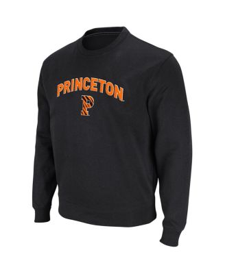 Men's Black Princeton Tigers Arch Logo Tackle Twill Pullover Sweatshirt