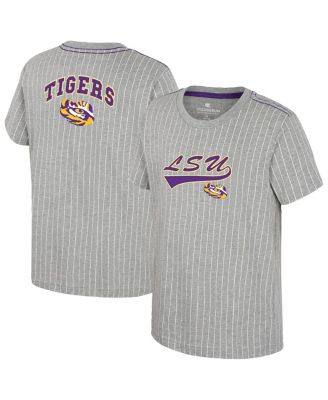 Colosseum - Big Boys and Girls&nbsp;Heather Gray LSU Tigers Airball Baseball T-Shirt